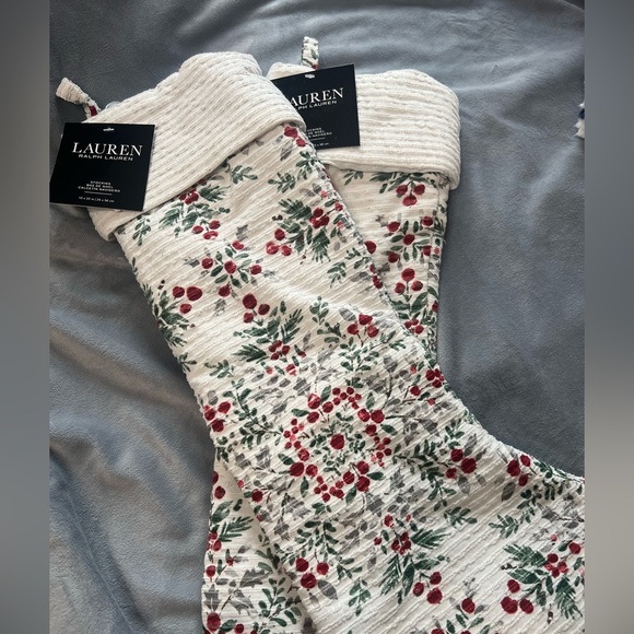 Ralph Lauren Other - Ralph Lauren 2 Festive Christmas Stockings with Red and Green Design